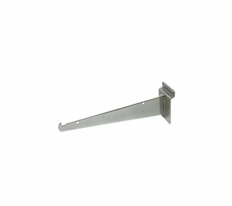 Chrome 8" Shelf Bracket For Slatwall