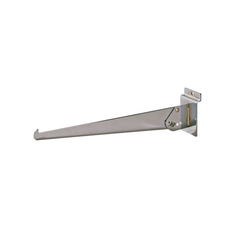 Chrome 12" Adjustable Shelf Bracket For Slatwall