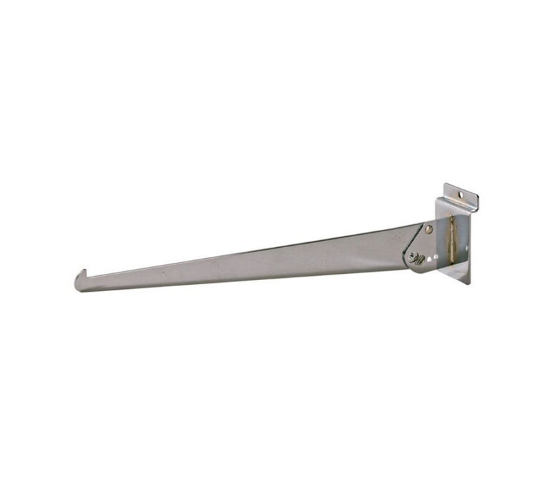 Chrome 14" Adjustable Shelf Bracket For Slatwall