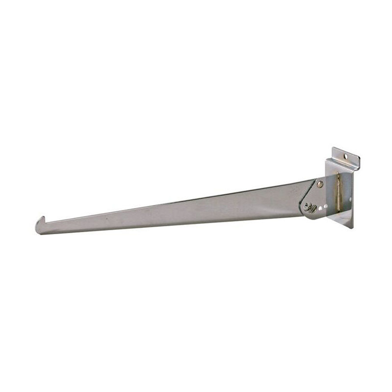 Chrome 14" Adjustable Shelf Bracket For Slatwall