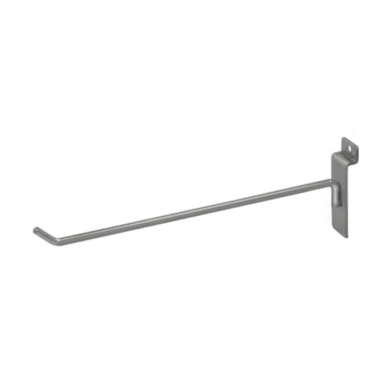 Satin Chrome 10" Slatwall Hook