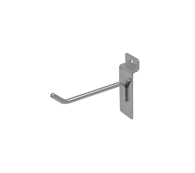 Chrome 4" Slatwall Hook