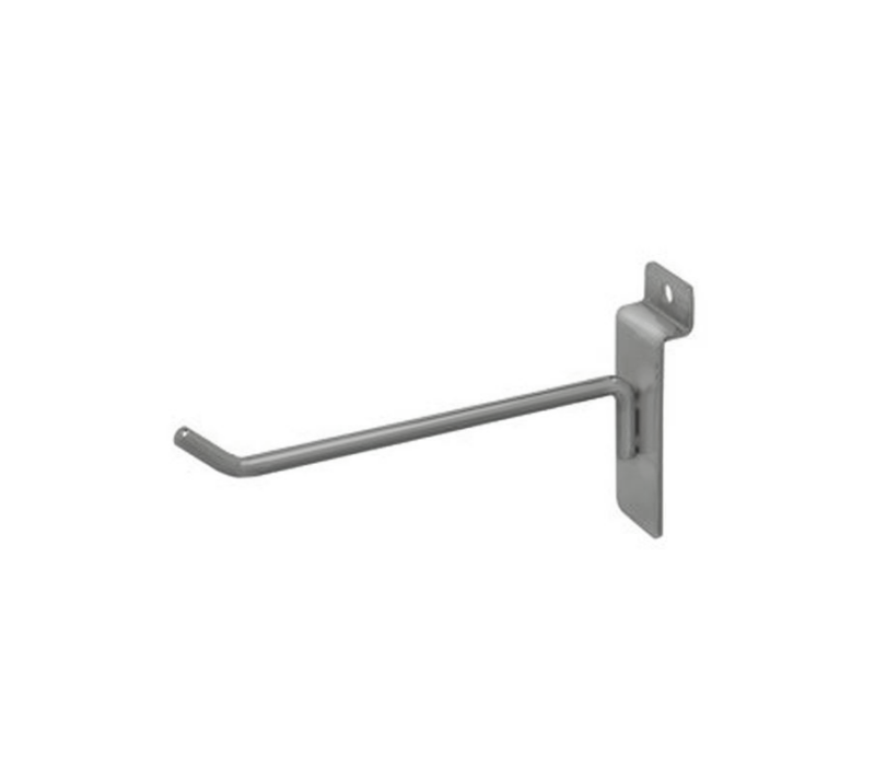 Satin Chrome 6" Slatwall Hook
