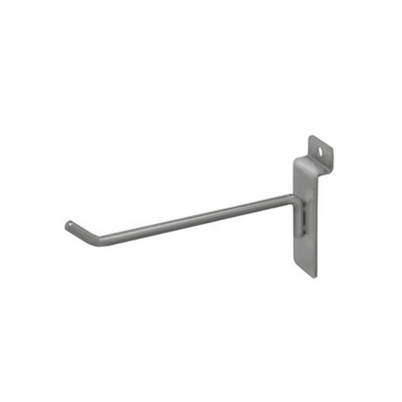 Satin Chrome 6" Slatwall Hook