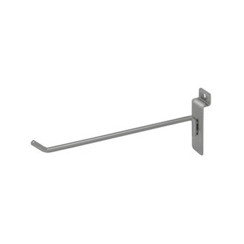 Satin Chrome 8" Slatwall Hook