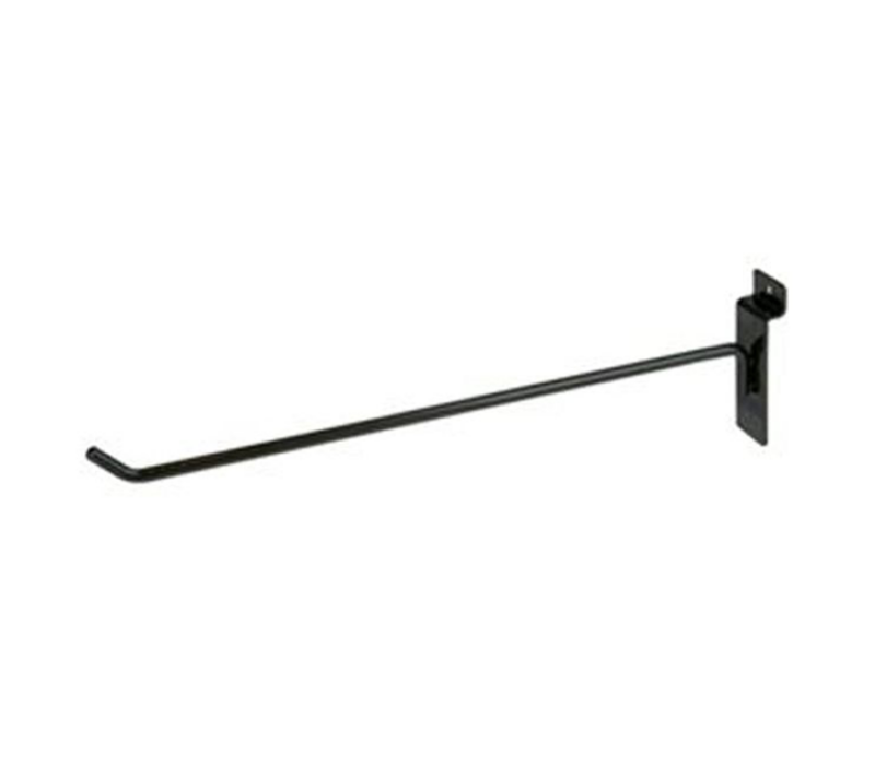 Black 12" Slatwall Hook