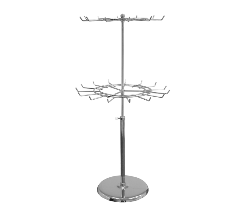 2-Tier Revolving Counter Top Rack - Chrome