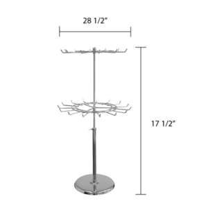 2-Tier Revolving Counter Top Rack - Chrome
