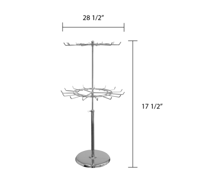 2-Tier Revolving Counter Top Rack - Chrome