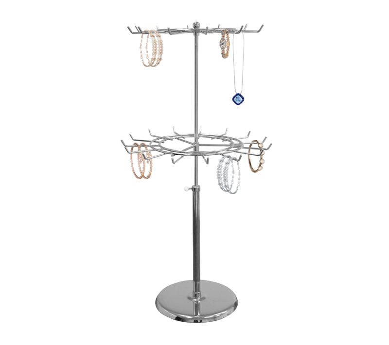 2-Tier Revolving Counter Top Rack - Chrome