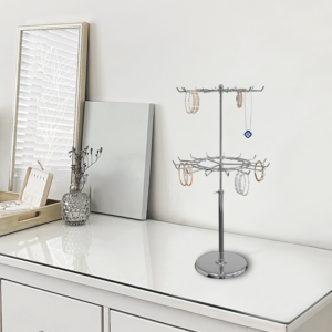 2-Tier Revolving Counter Top Rack - Chrome