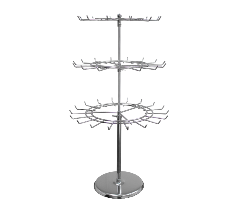 3-Tier Revolving Counter Top Rack - Chrome