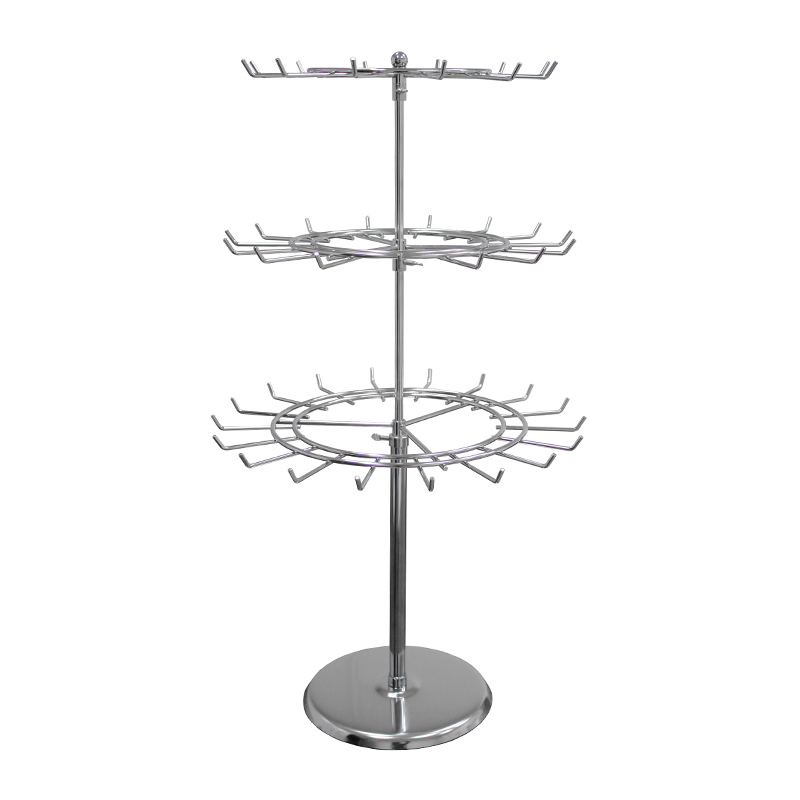 3-Tier Revolving Counter Top Rack - Chrome