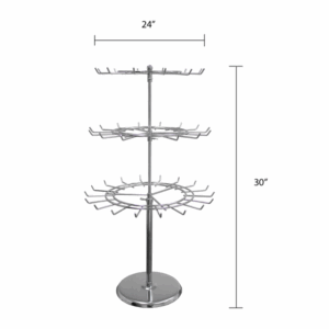3-Tier Revolving Counter Top Rack - Chrome