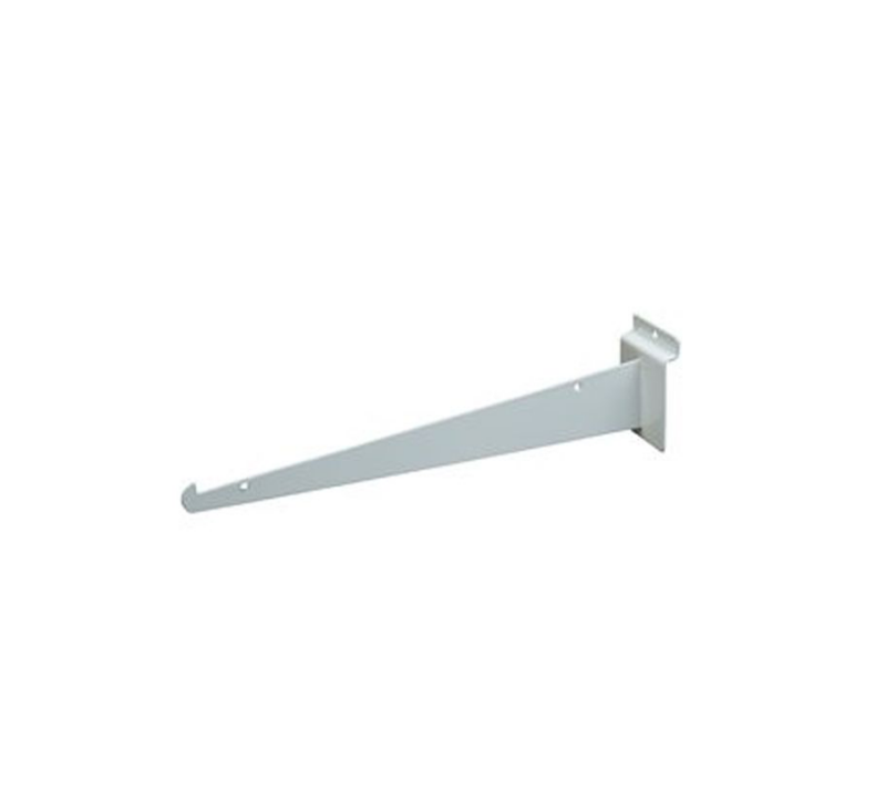 White 10" Shelf Bracket For Slatwall