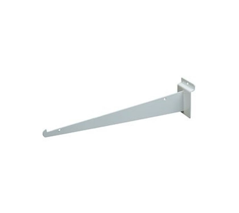 White 12" Shelf Bracket For Slatwall
