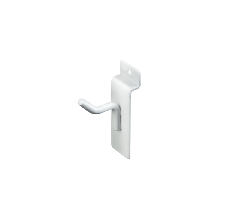 White 1" Slatwall Hook