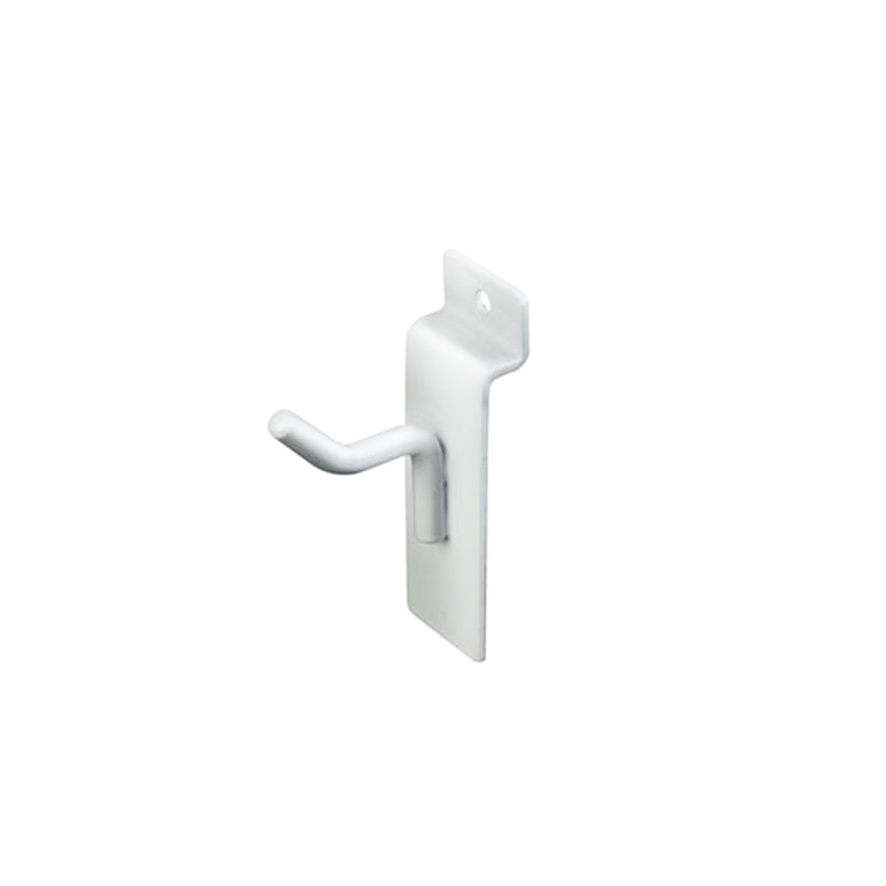 White 1" Slatwall Hook