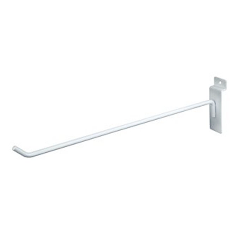 White 12" Slatwall Hook