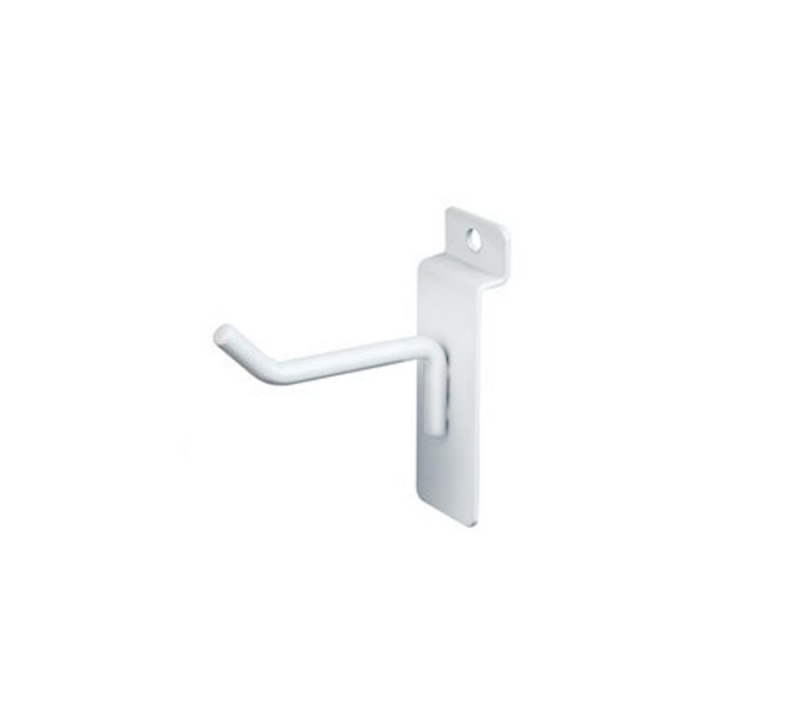 White 2" Slatwall Hook