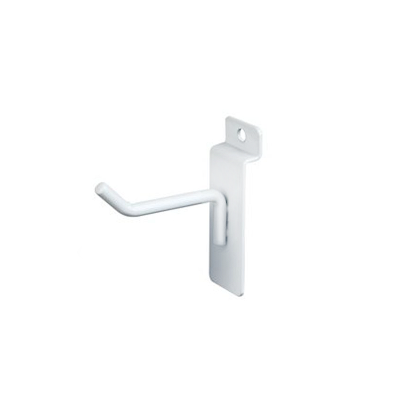 White 2" Slatwall Hook
