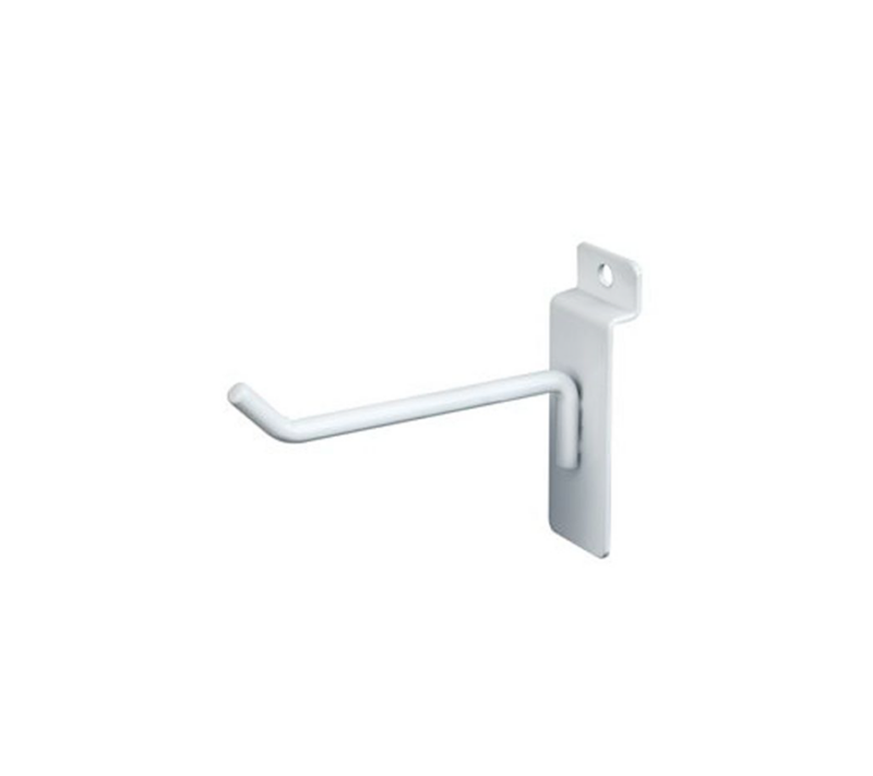 White 4" Slatwall Hook