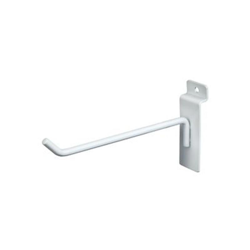 White 6" Slatwall Hook
