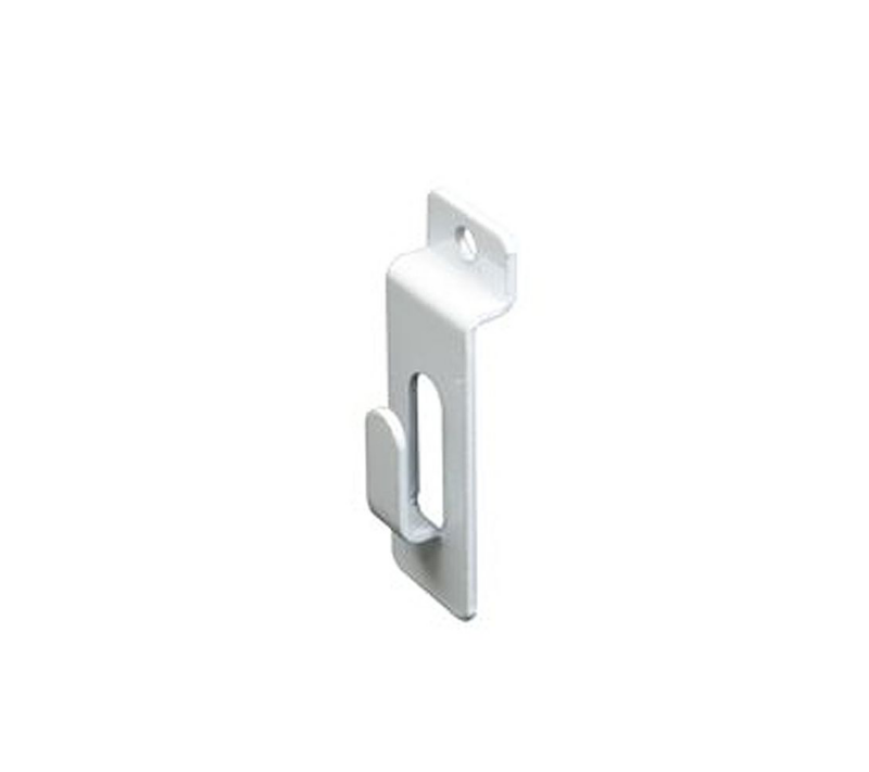 White Slatwall Notched Hook