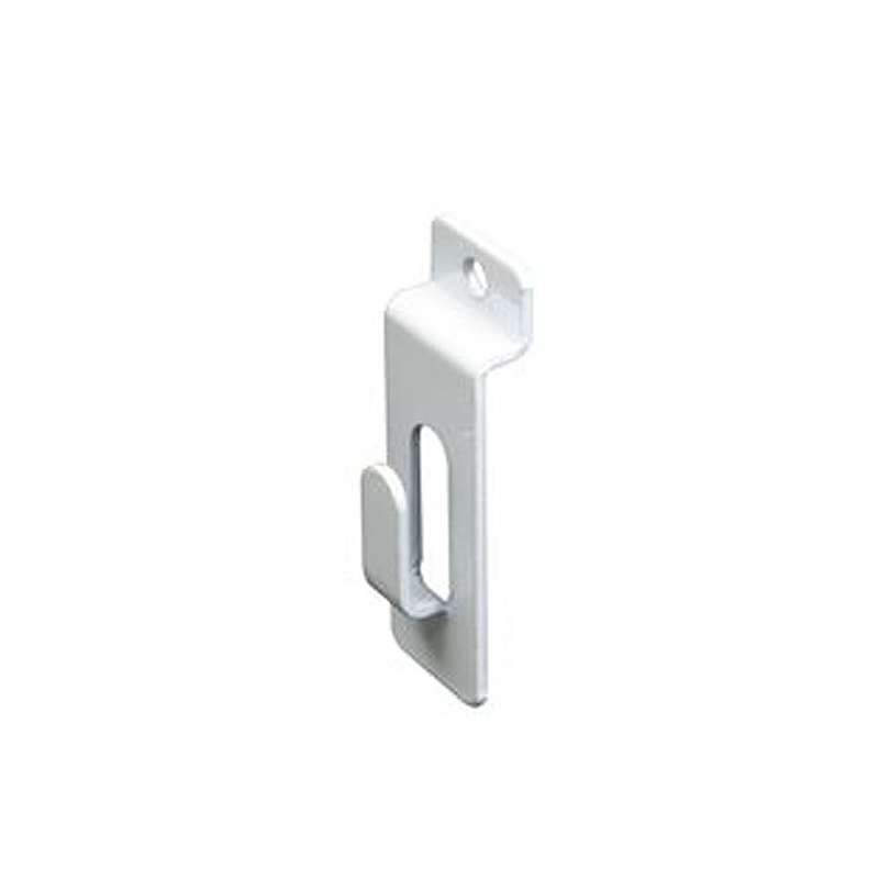 White Slatwall Notched Hook