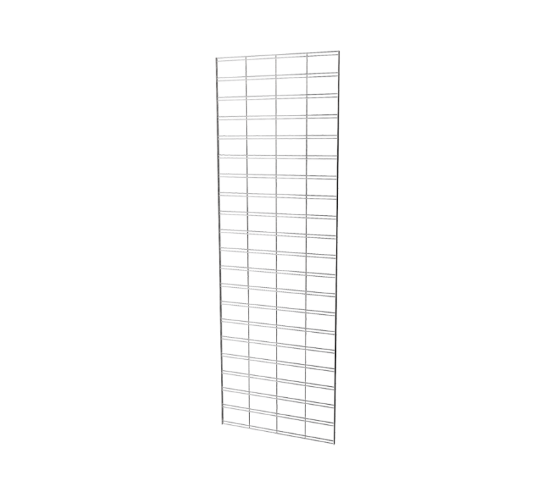 Chrome 2' x 6' slat grid panel