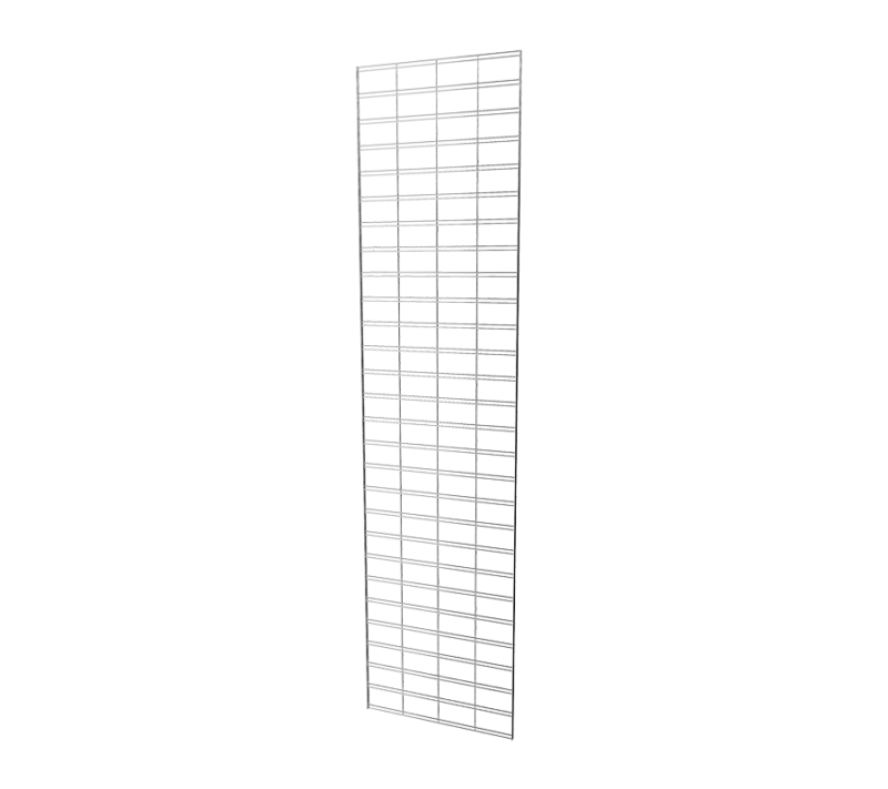 Chrome 2' x 8' slat grid panel