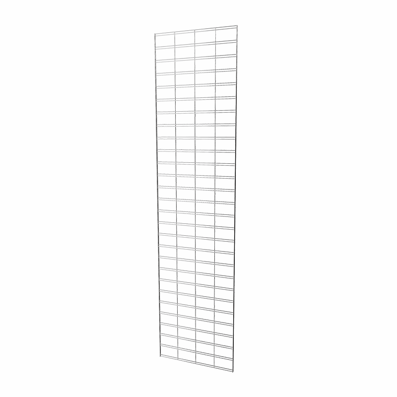 Chrome 2' x 8' slat grid panel