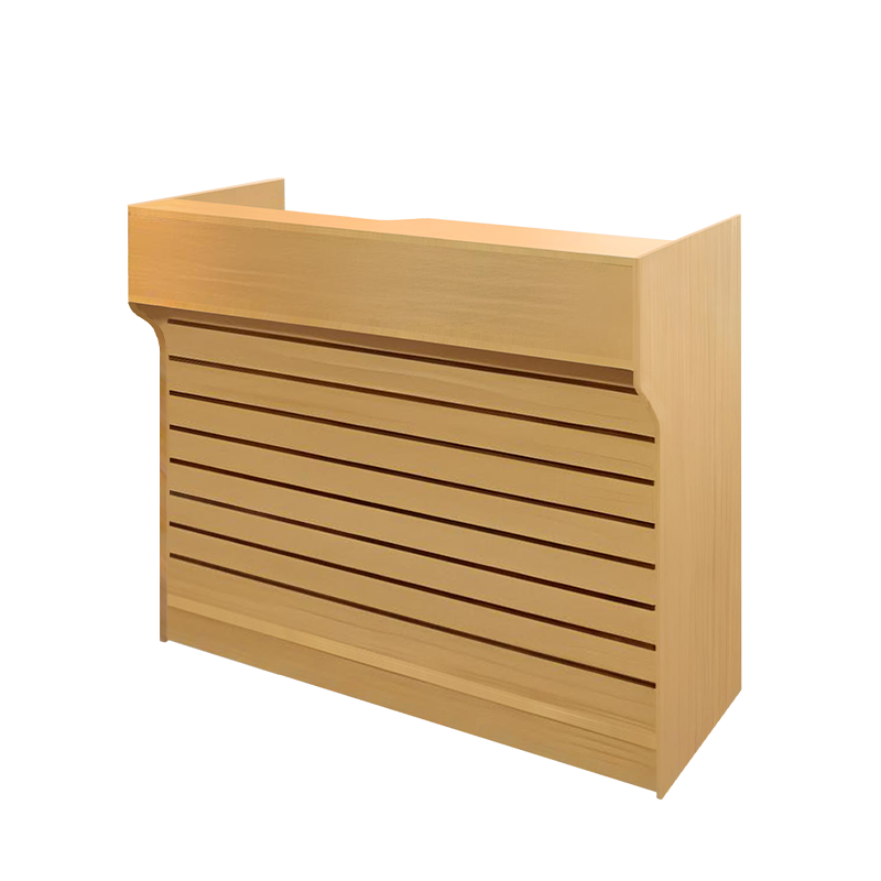 Maple 4' slatwall ledgetop register counter