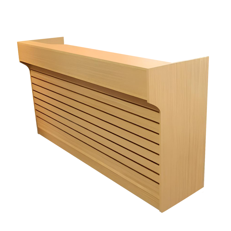 Maple 6' slatwall ledgetop register counter