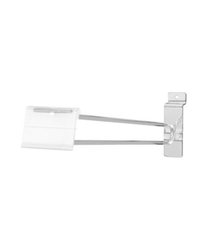 Slatwall Flip Up Scanner Hooks W Label Holders Zinc Store Displays