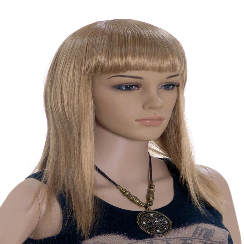 Female Wavy Blonde Wig w/ Bangs