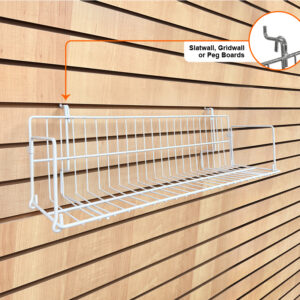 24" Wire Video Display Shelf - White