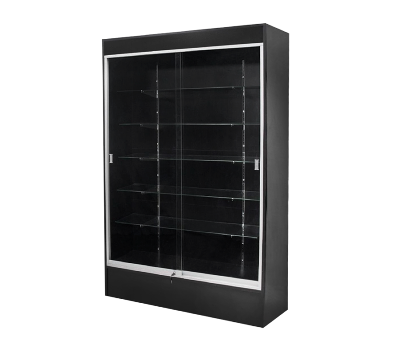 Black Wall Display Case 48"L x 78"H