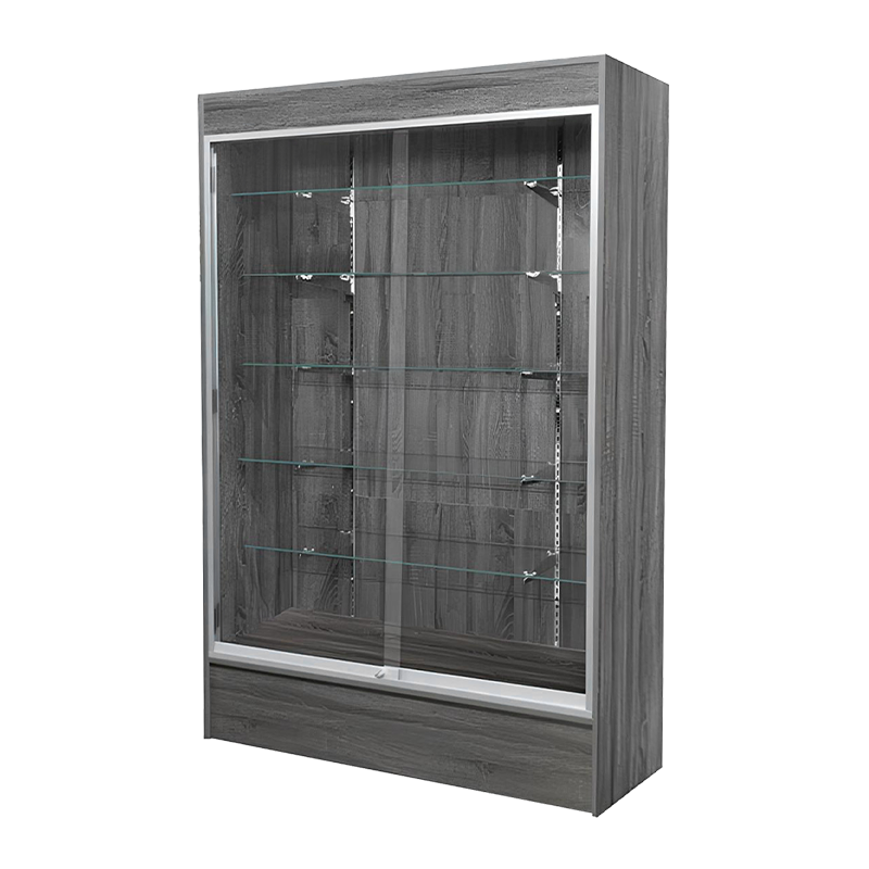 Rustic Grey Wall Display Case 48"L x 78"H