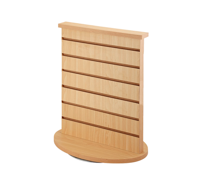 Rotating Slatwall Wooden Merchandiser