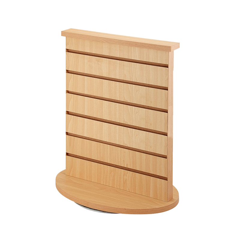 Rotating Slatwall Wooden Merchandiser