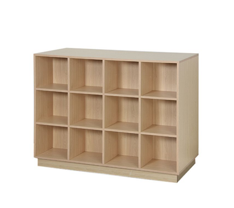 Double-Sided Maple Finish - 24 Cubbies