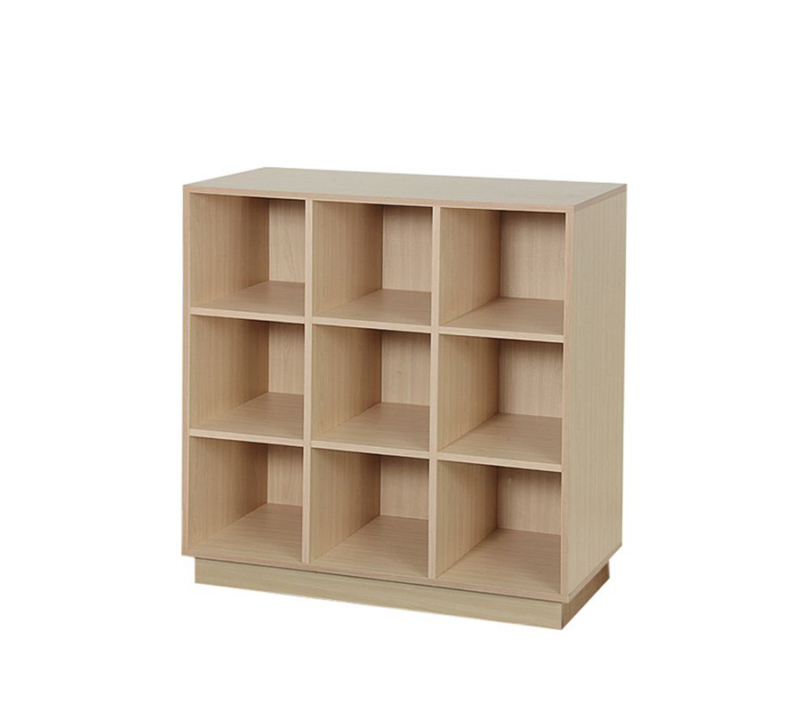 Single-Sided Maple Finish - 9 Cubbies