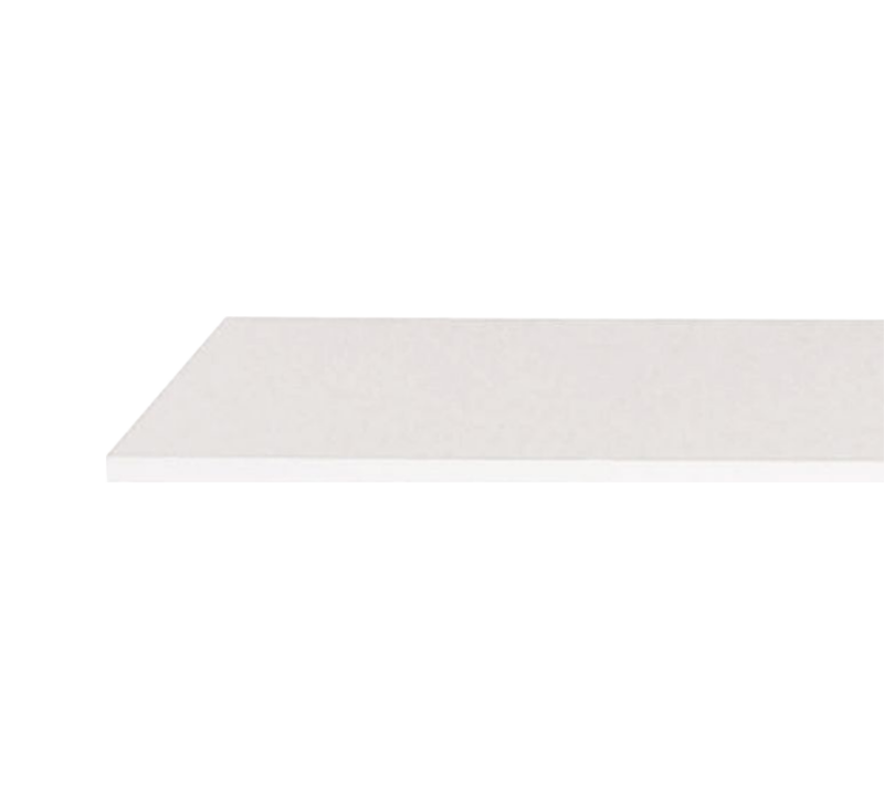 12" x 48" Melamine Wood Shelf - White