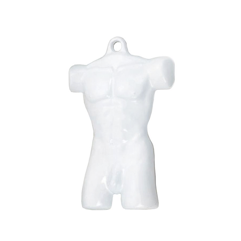 White Male Plastic Full Torso Form
