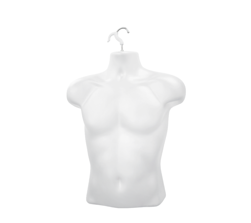 White Male Molded Shirt Form