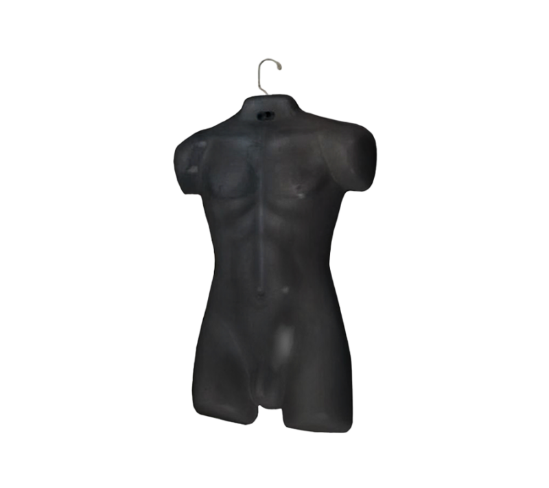 Black Male Plastic Form With Hook