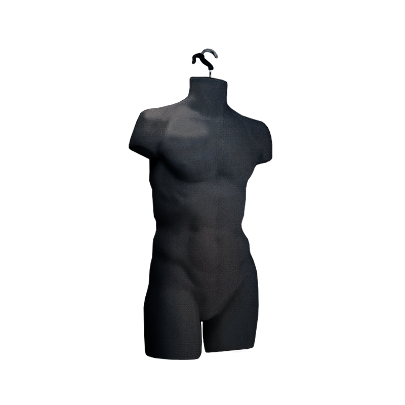 MALE MOLDED TORSO FORM - BLACK