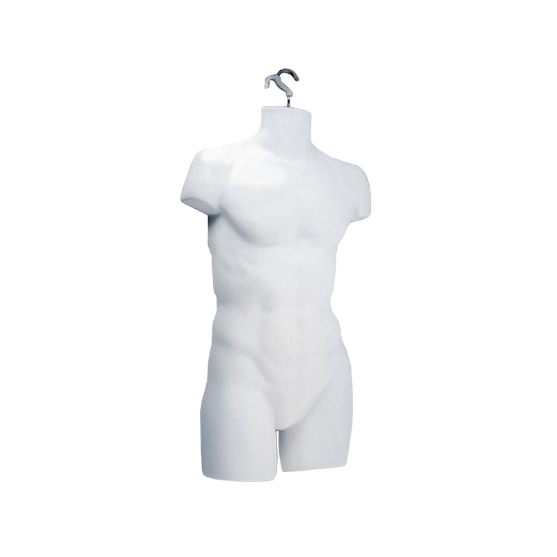 MALE MOLDED TORSO FORM - WHITE