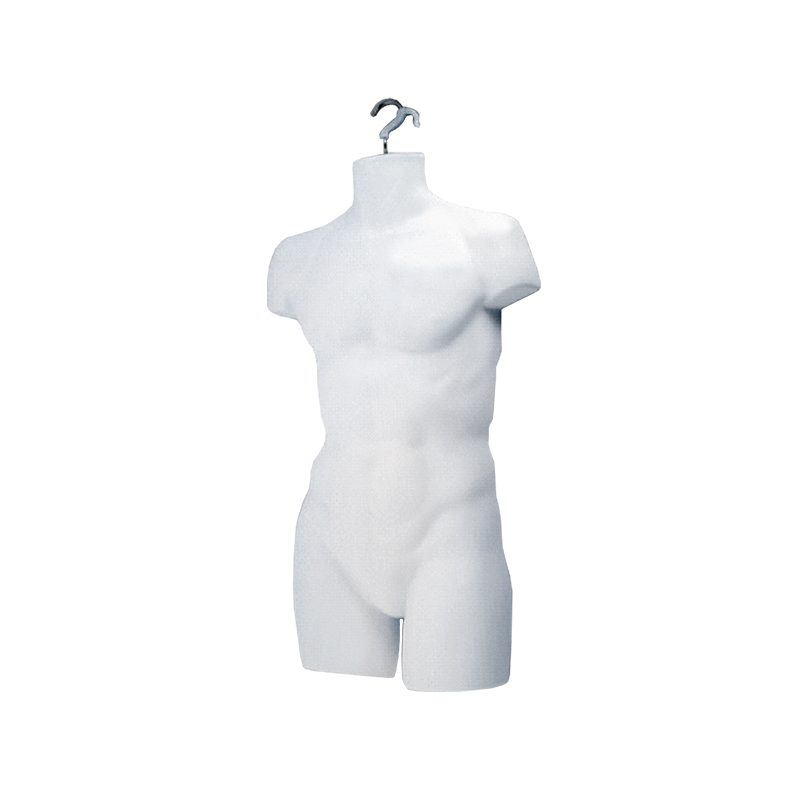 MALE MOLDED TORSO FORM - WHITE